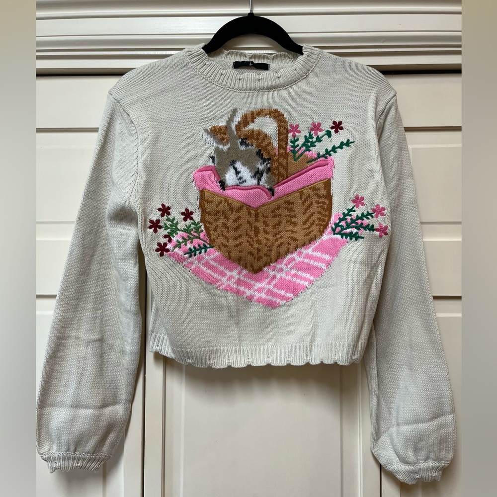 Bunny sweater — Indefier brand — Size L (Runs small) — NWT — Offers accepted!
